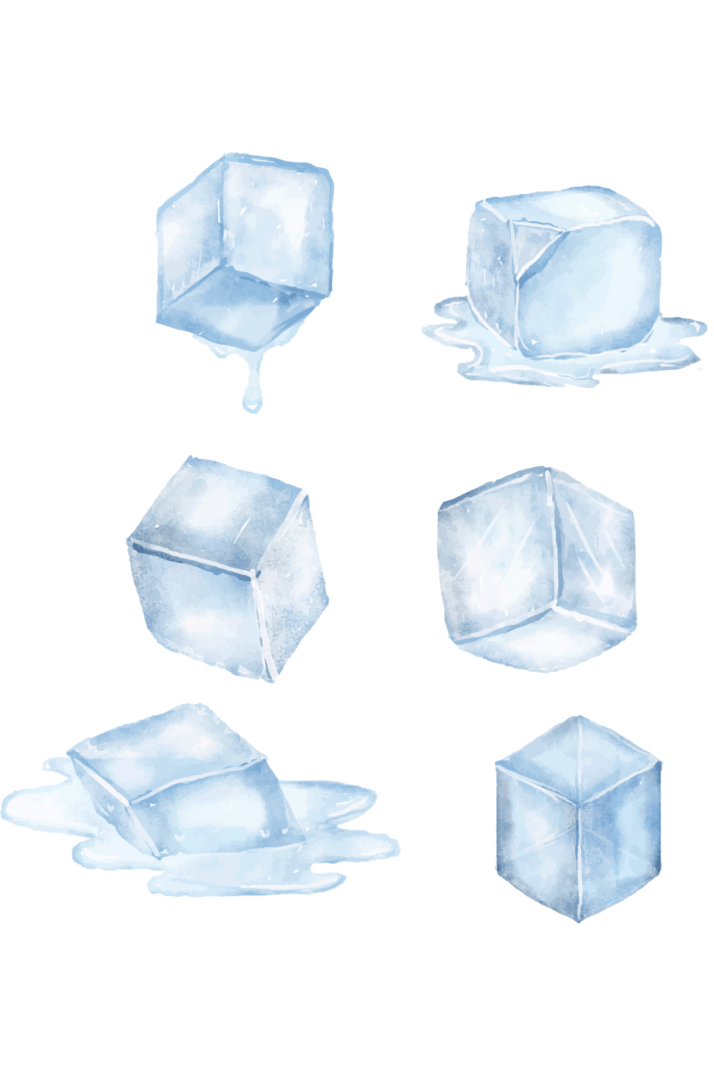彩绘冰块设计矢量素材