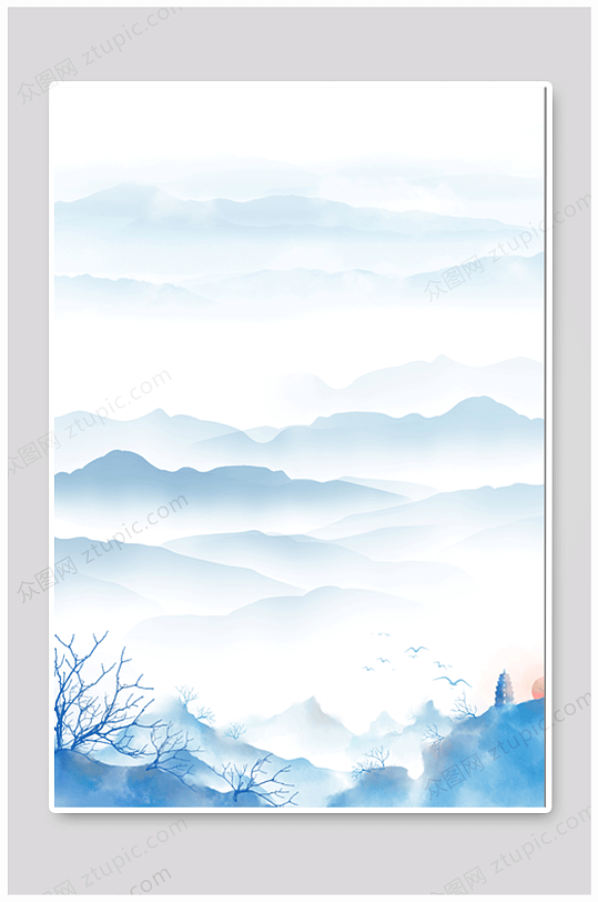 中国风水墨背景素材-众图网