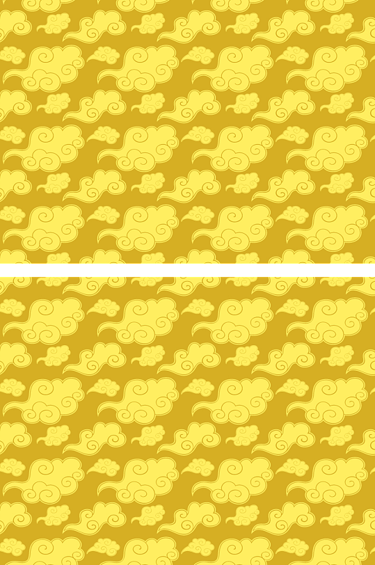 金色祥云无缝背景矢量素材