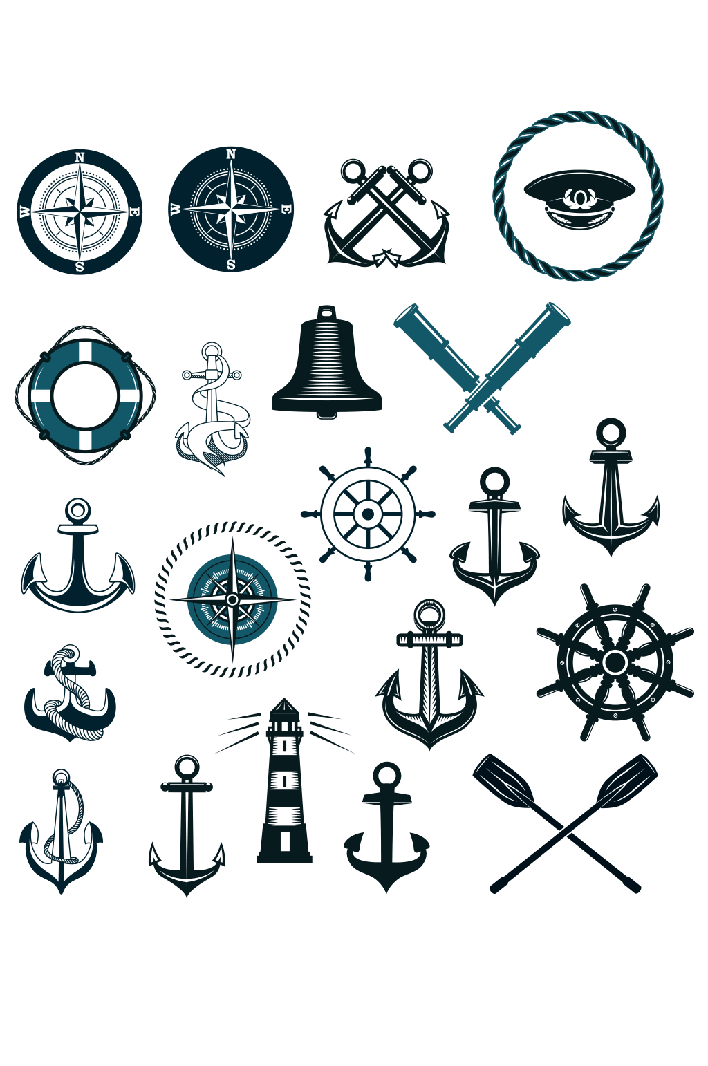 航海元素矢量素材