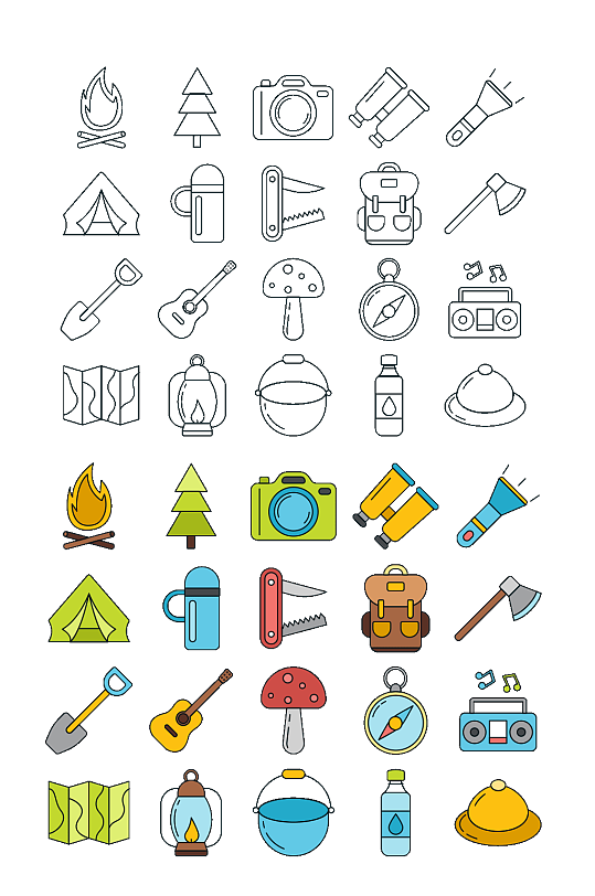 元素标签矢量素材矢量户外活动图标元素户外运动元素矢量素材立即下载