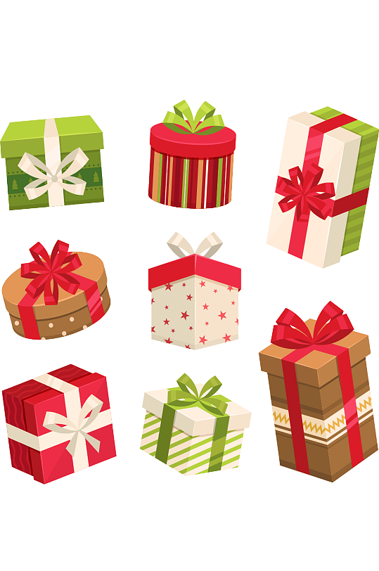 立体花纹节日礼盒