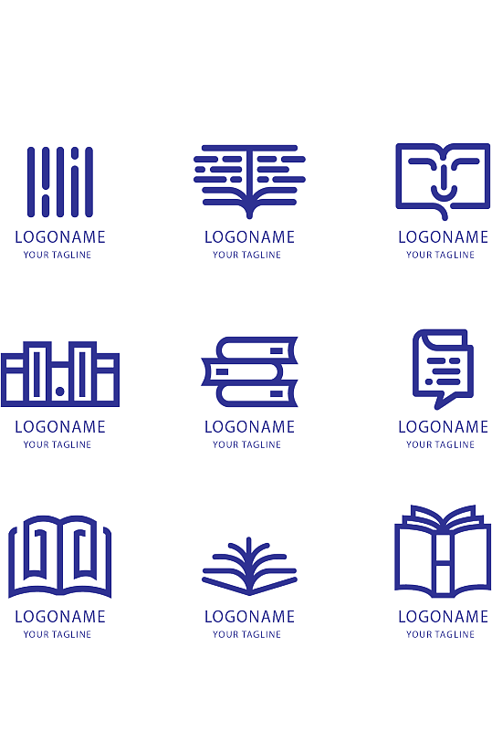 创意书籍标志矢量素材
