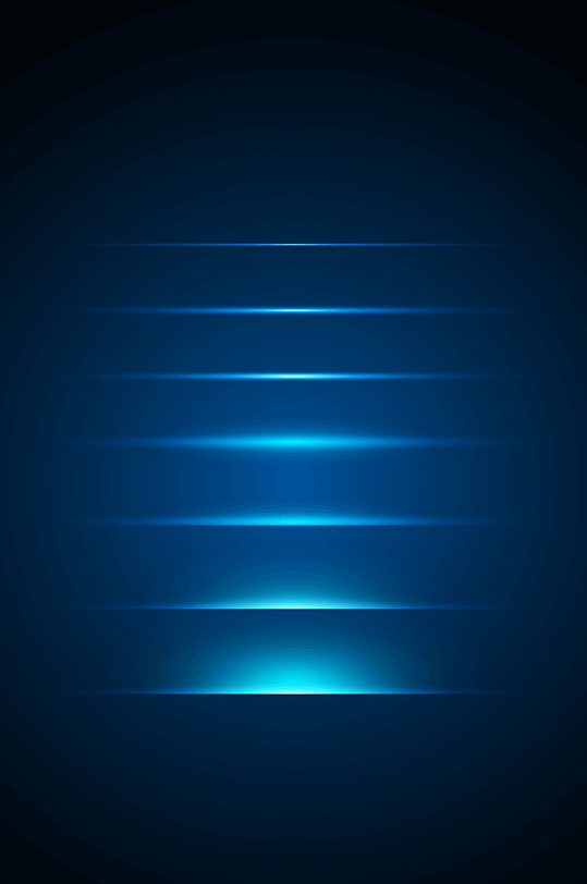 蓝色光效分割线矢量素材