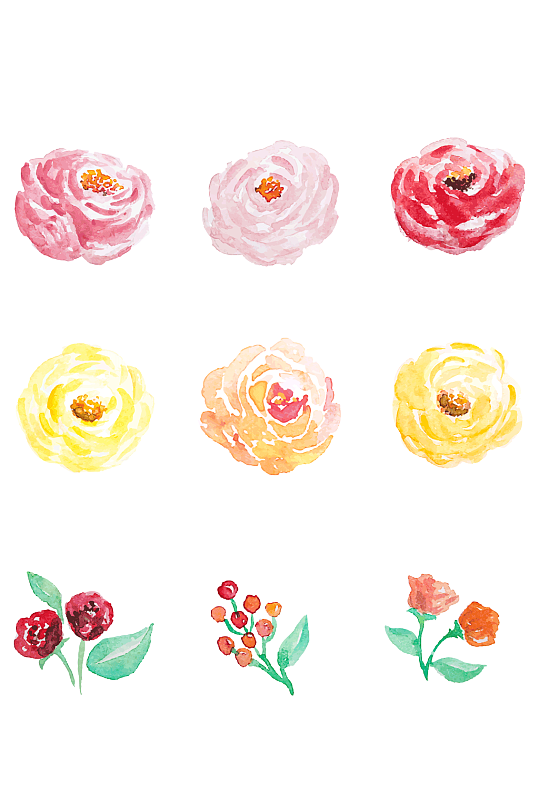 手绘水彩花图片素材 手绘水彩花设计模板下载 第3页 众图网