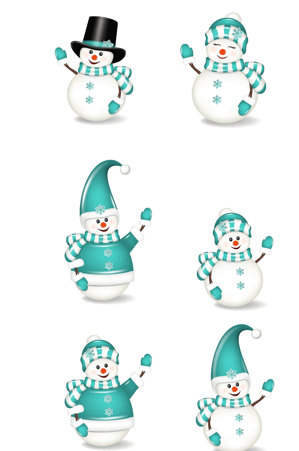 戴着围巾雪人创意矢量素材