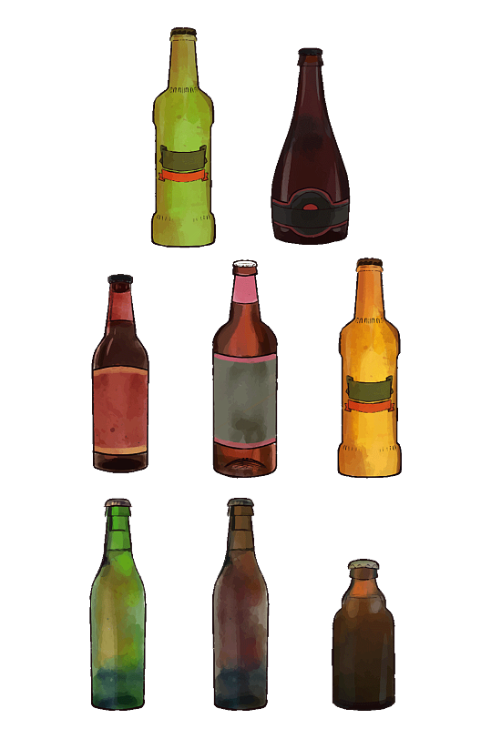 手绘彩色瓶图片 手绘彩色瓶素材下载 众图网
