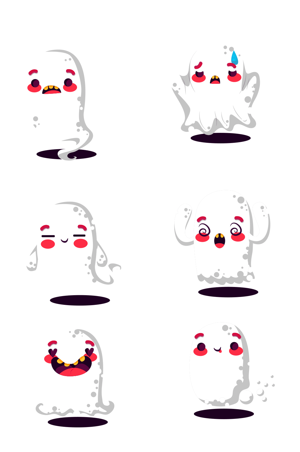 卡通幽灵设计矢量素材