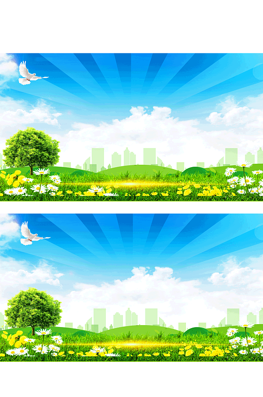 绿色健康城市背景