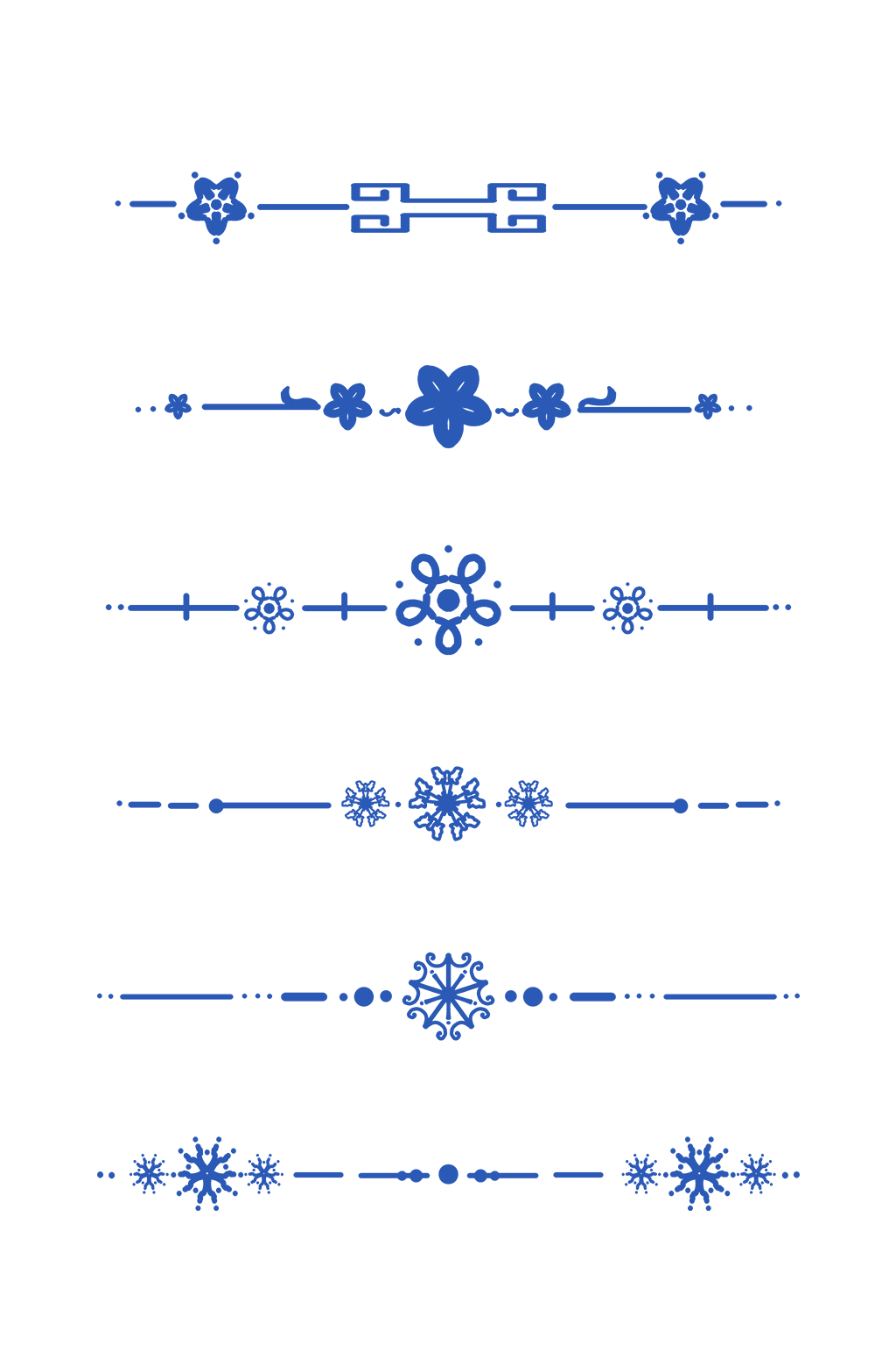 手绘雪花分割线素材素材