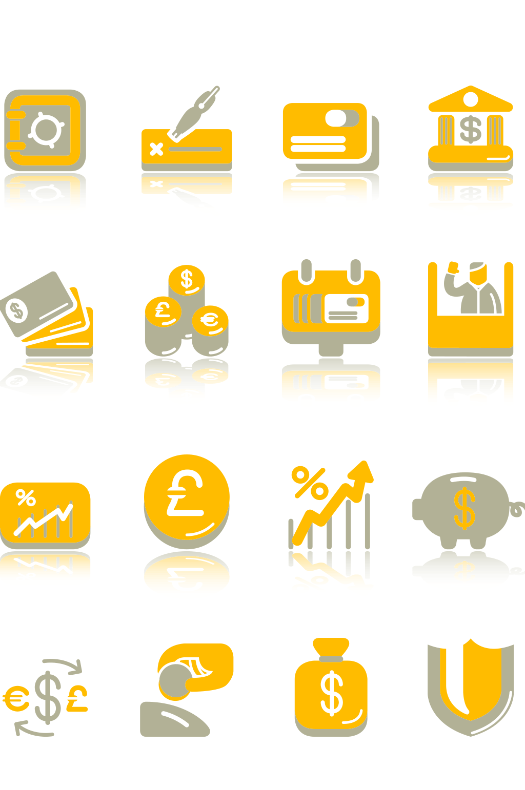 可爱金融类图标矢量素材