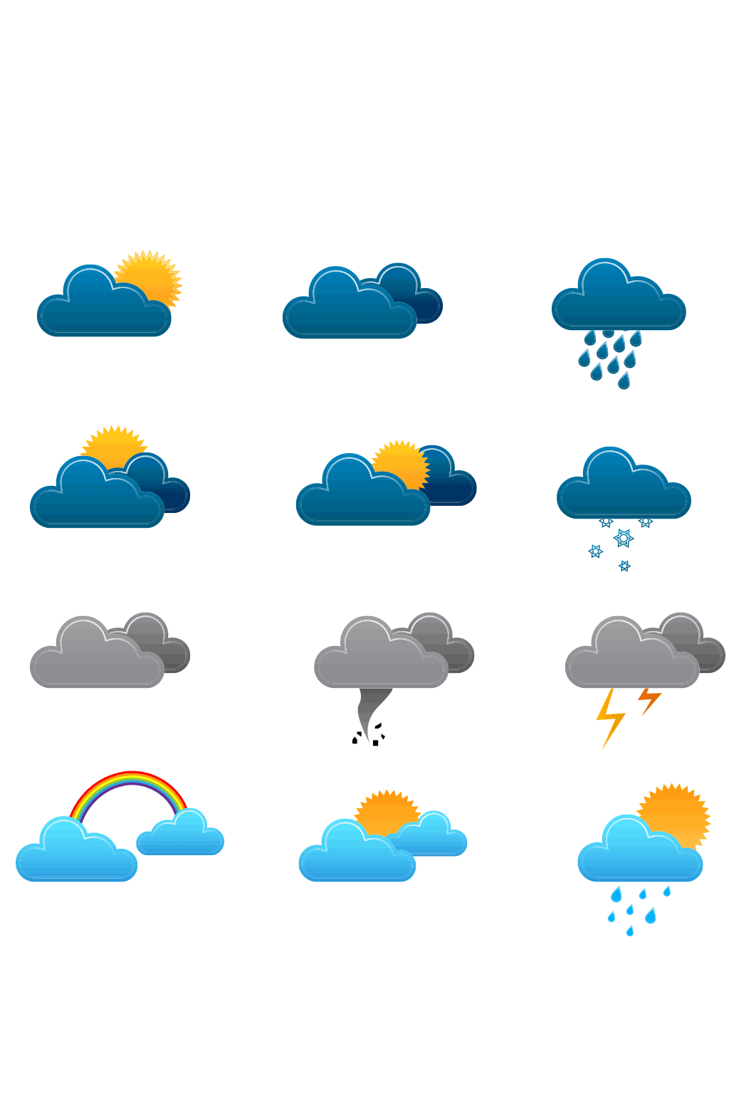 天气图标矢量素材