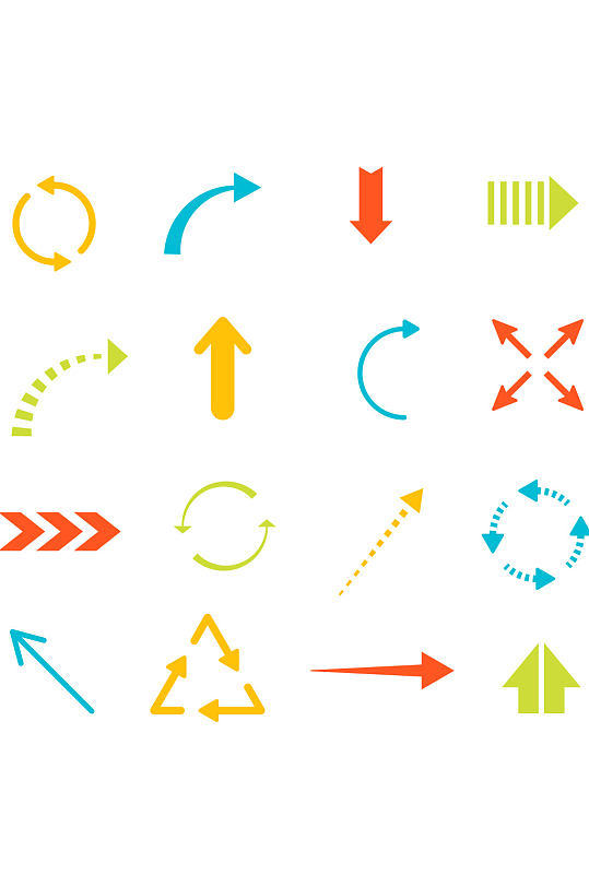 扁平化箭头矢量图片-扁平化箭头矢量素材下载-众图网