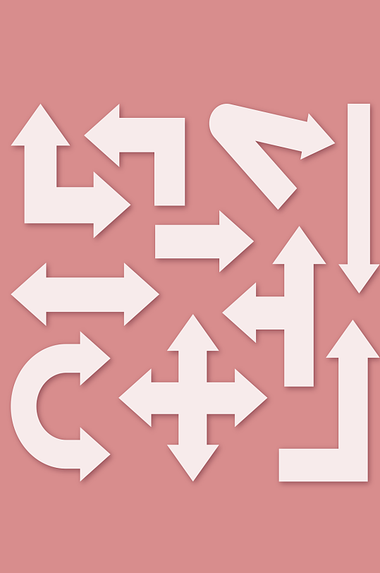 白色箭头图片-白色箭头设计素材-白色箭头模板下载-众图网