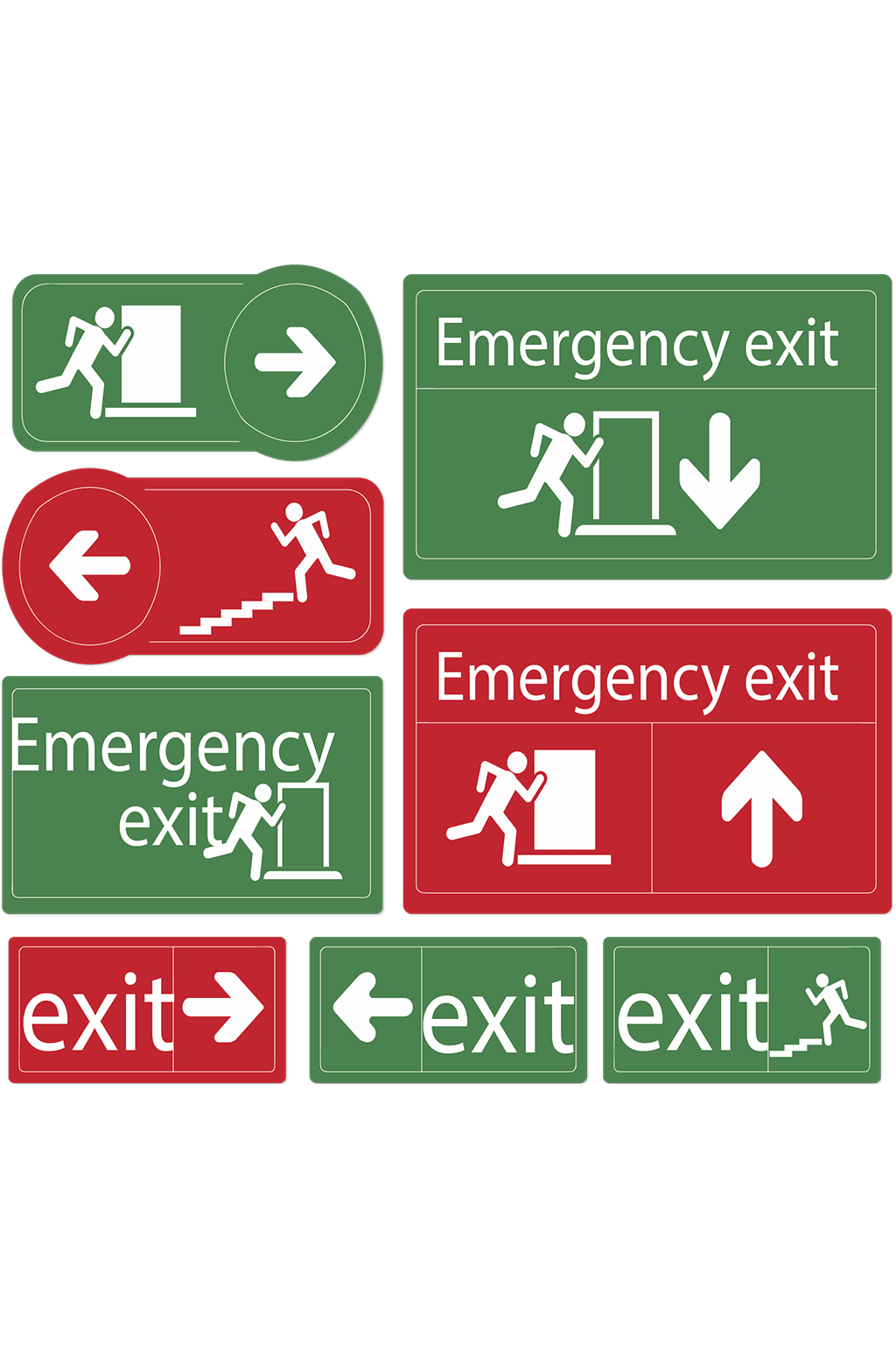 安全逃生引导标志图片元素