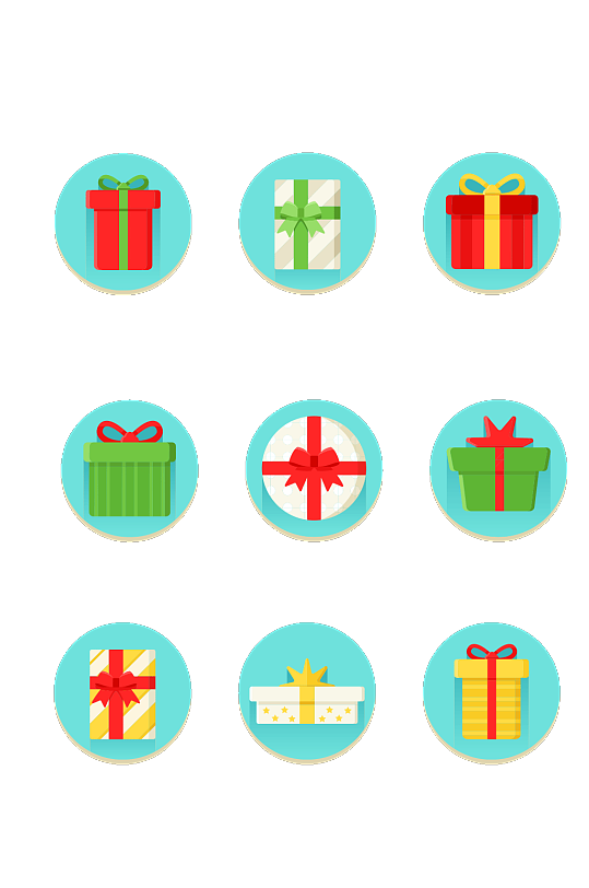 创意圣诞节礼盒矢量素材