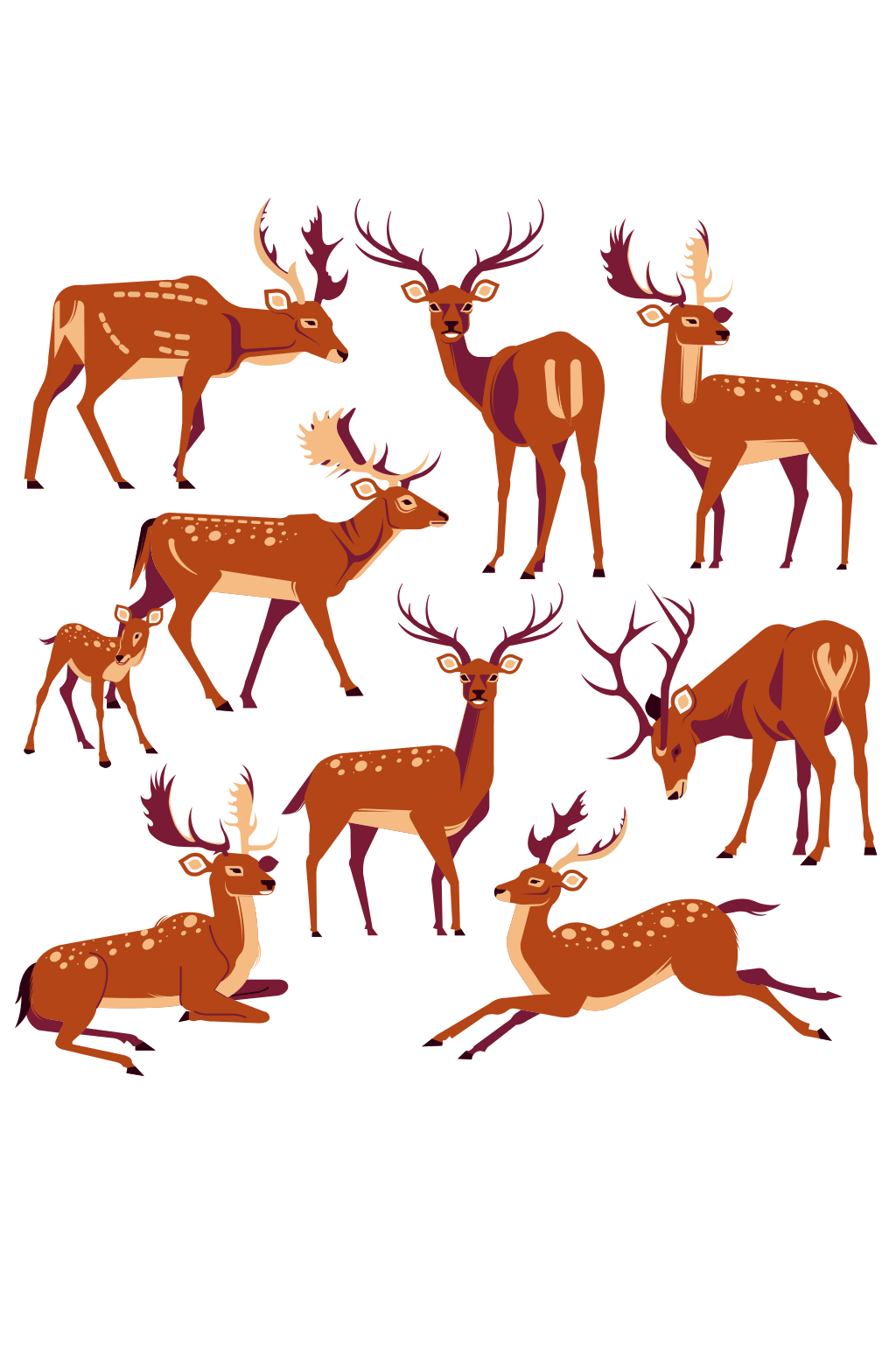 创意鹿设计矢量素材