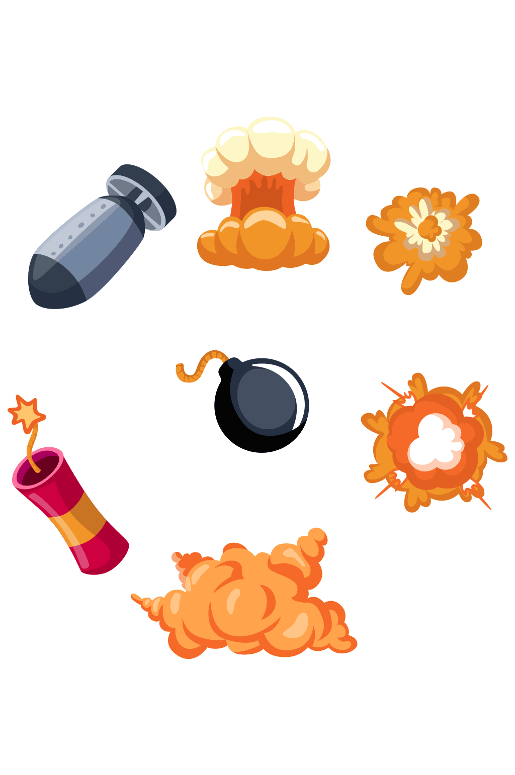 创意炸弹爆炸物矢量素材素材