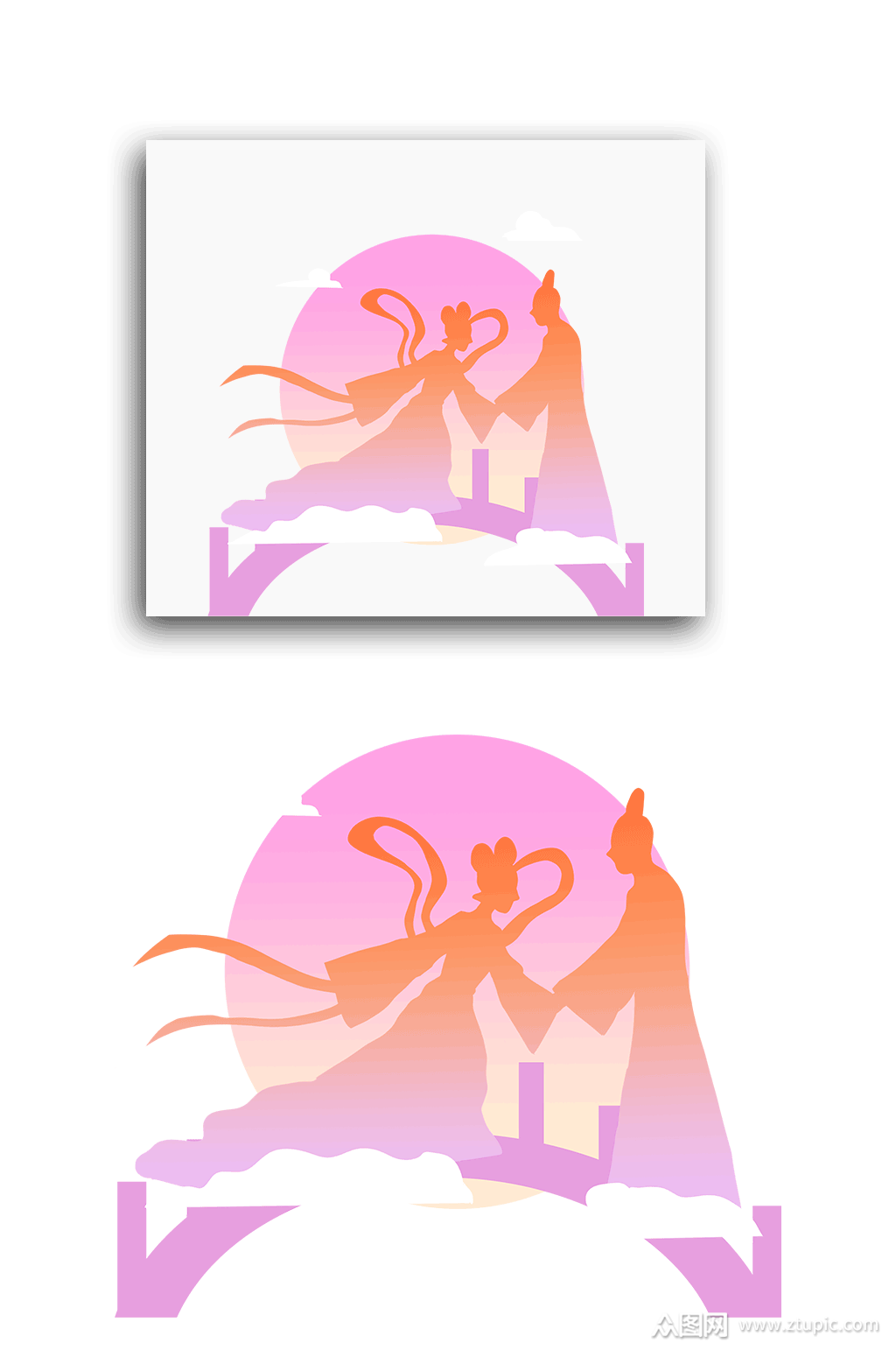 古风七夕鹊桥幽会牛郎织女