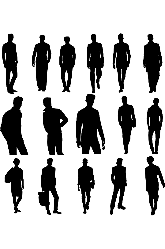 创意男子剪影矢量素材