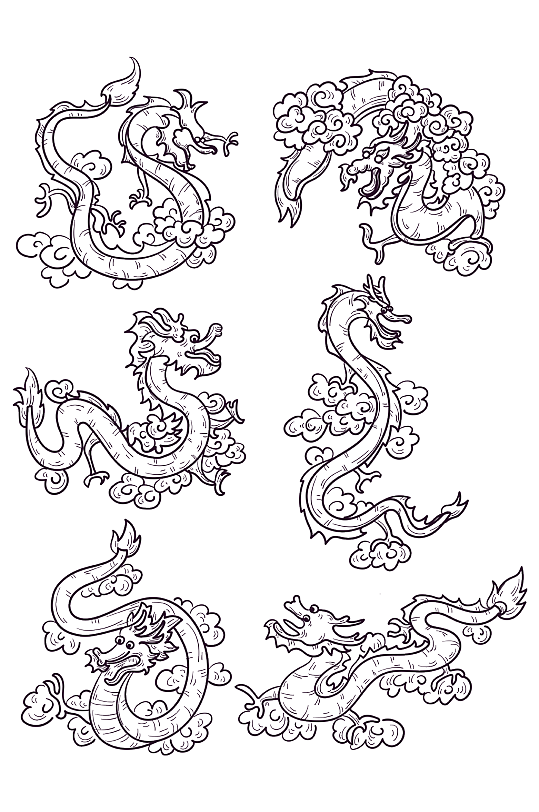 龙手绘图片-龙手绘素材下载-众图网