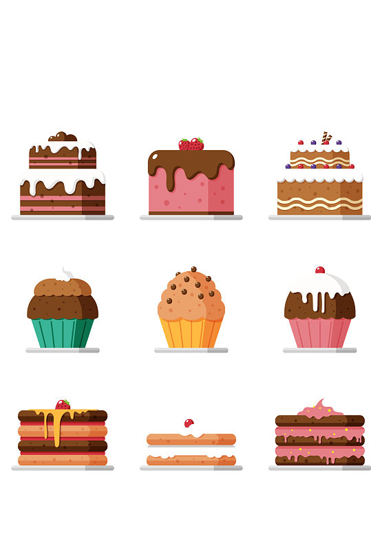 美味甜点矢量图图片-美味甜点矢量图设计素材-美味甜点矢量图模板下载