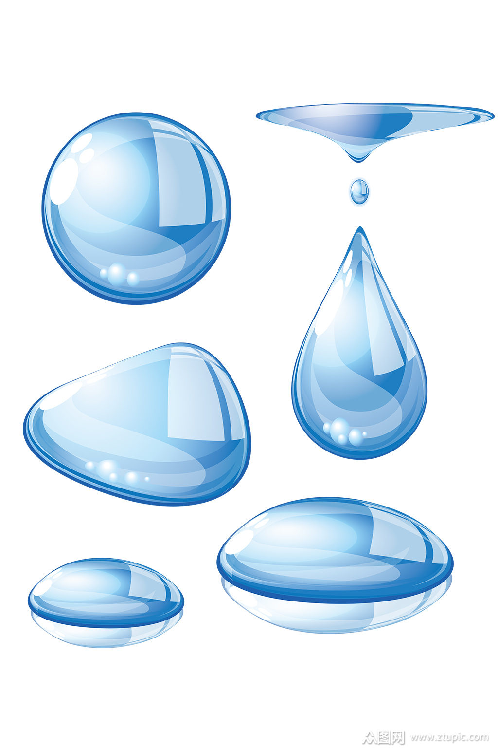 水滴水珠矢量素材素材免费下载,本作品是由微笑上传的原创免抠元素