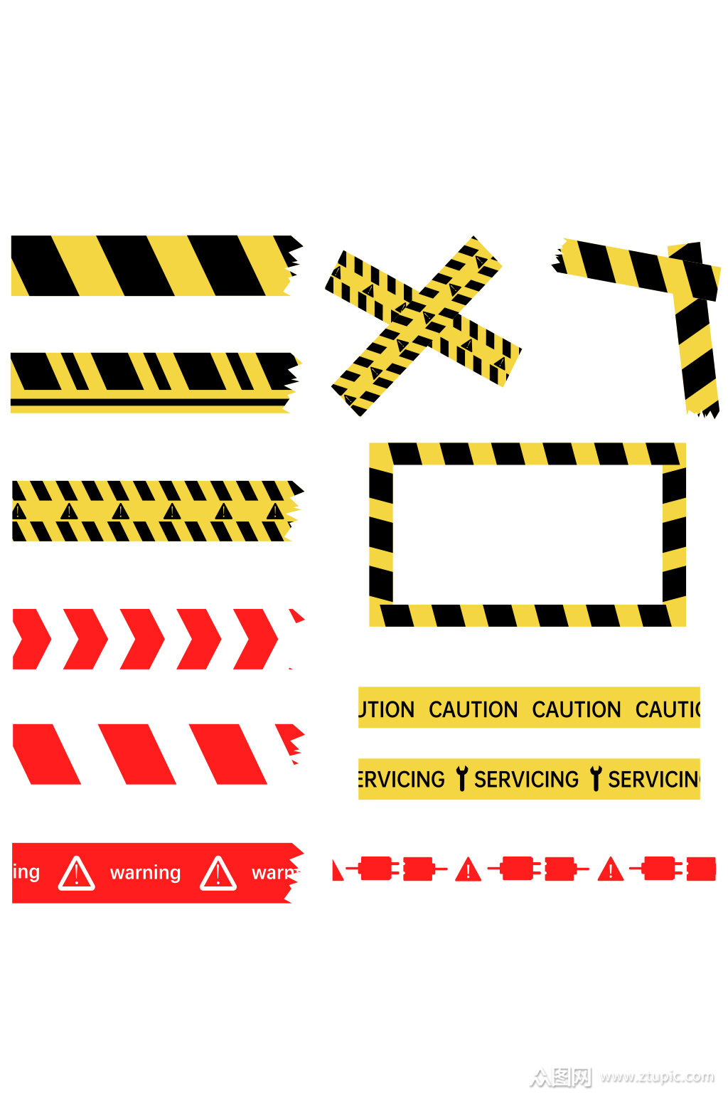 警戒带安全警戒线素材