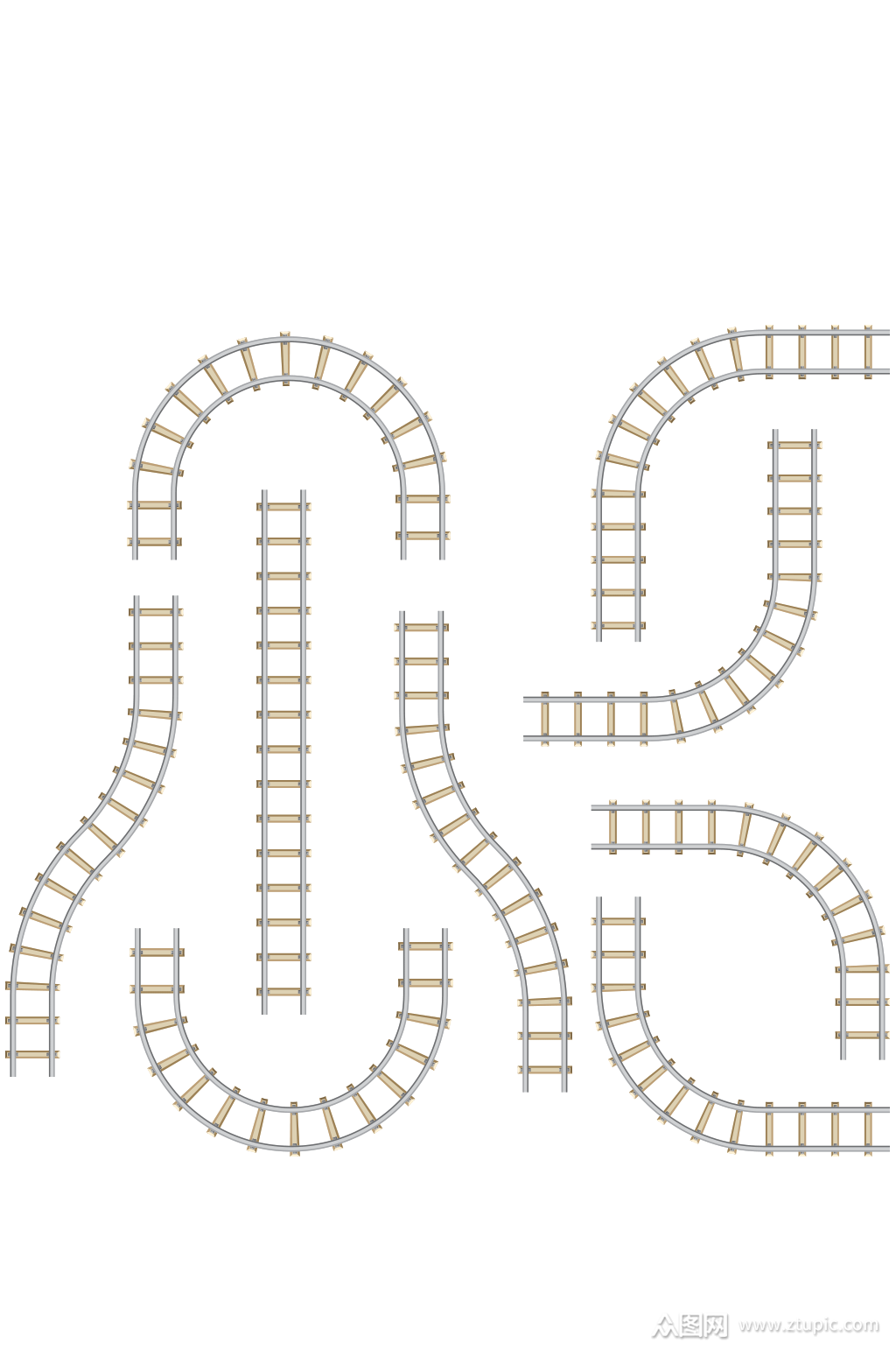 创意铁路轨道矢量素材