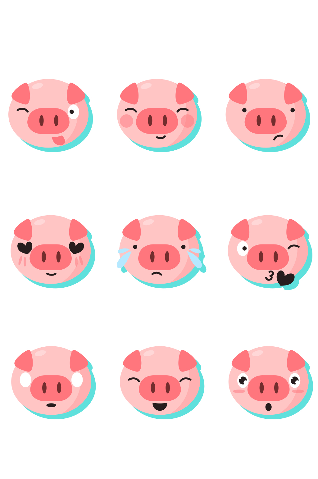 表情网名符号可爱小猪图片