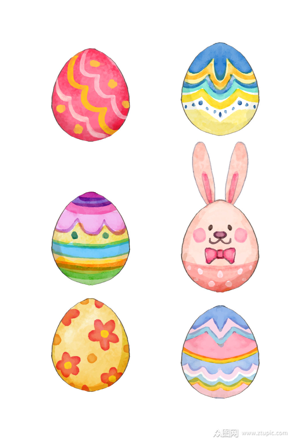 彩绘花纹彩蛋矢量素材