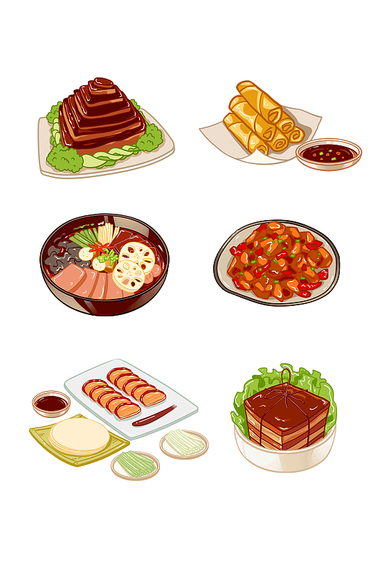 果冻明线风中餐创意套图