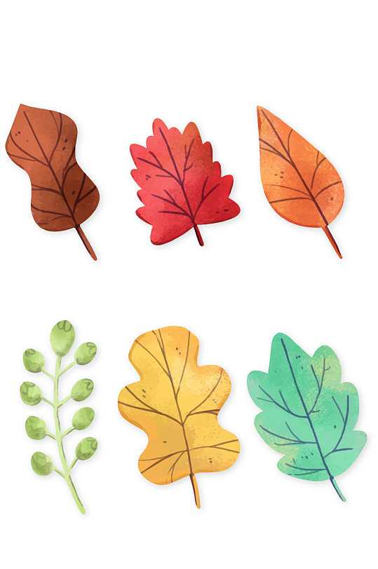 树叶ai图矢量图片-树叶ai图矢量素材下载-众图网