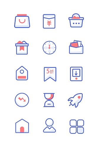 电商购物手机UI图标
