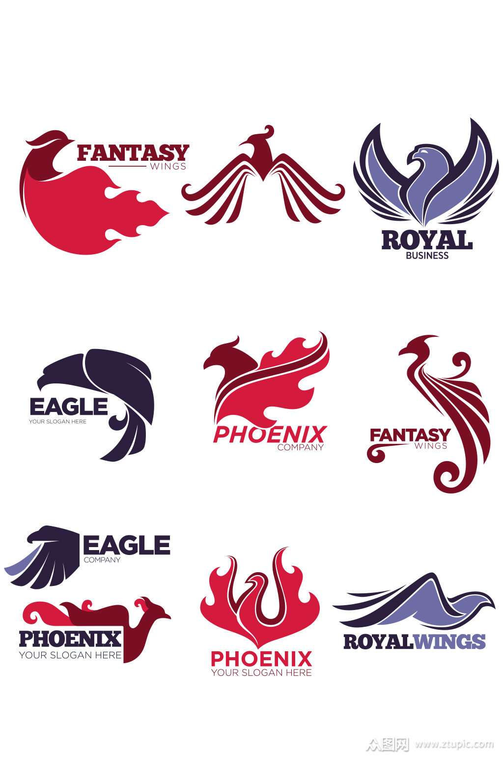 凤凰logo设计标识素材