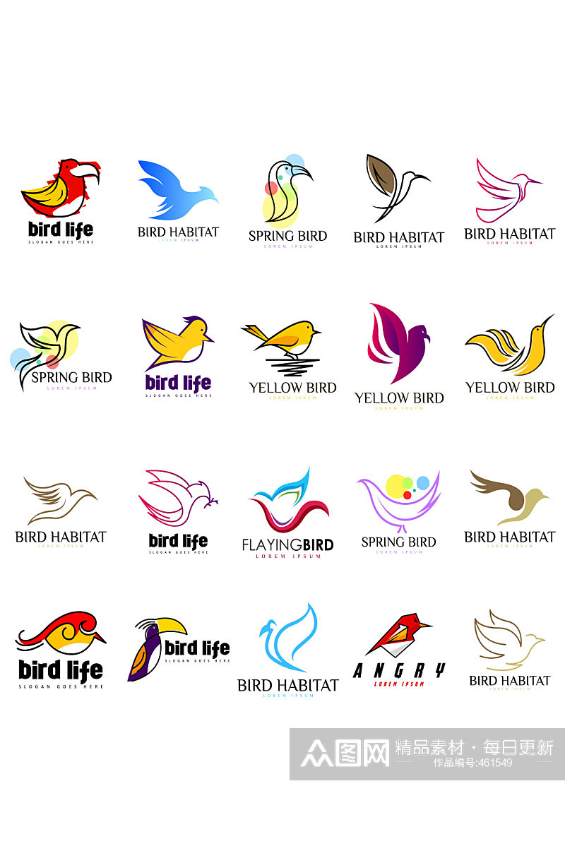 各种鸟类LOGO设计素材