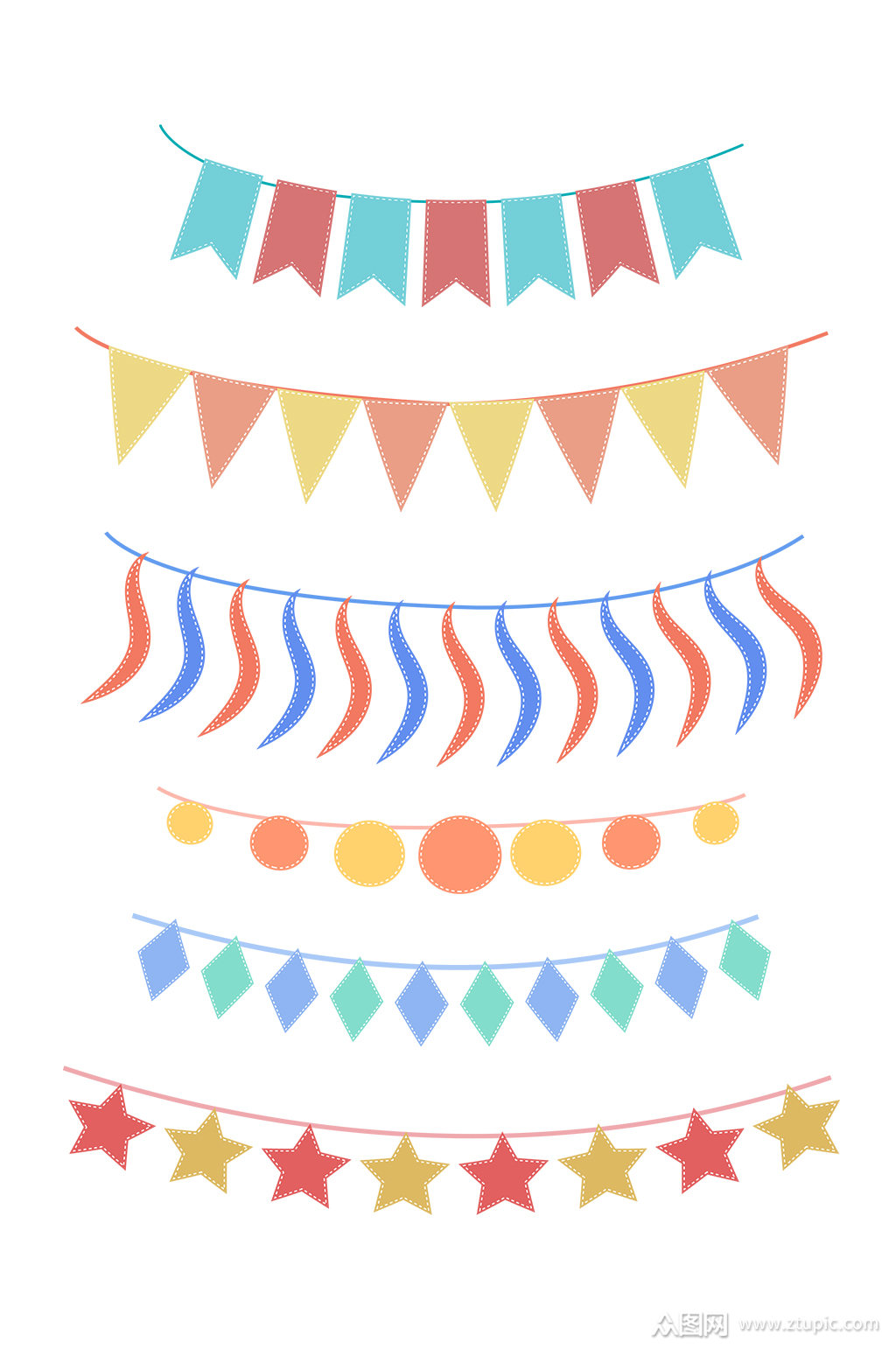 节日庆典生日聚会彩带素材素材