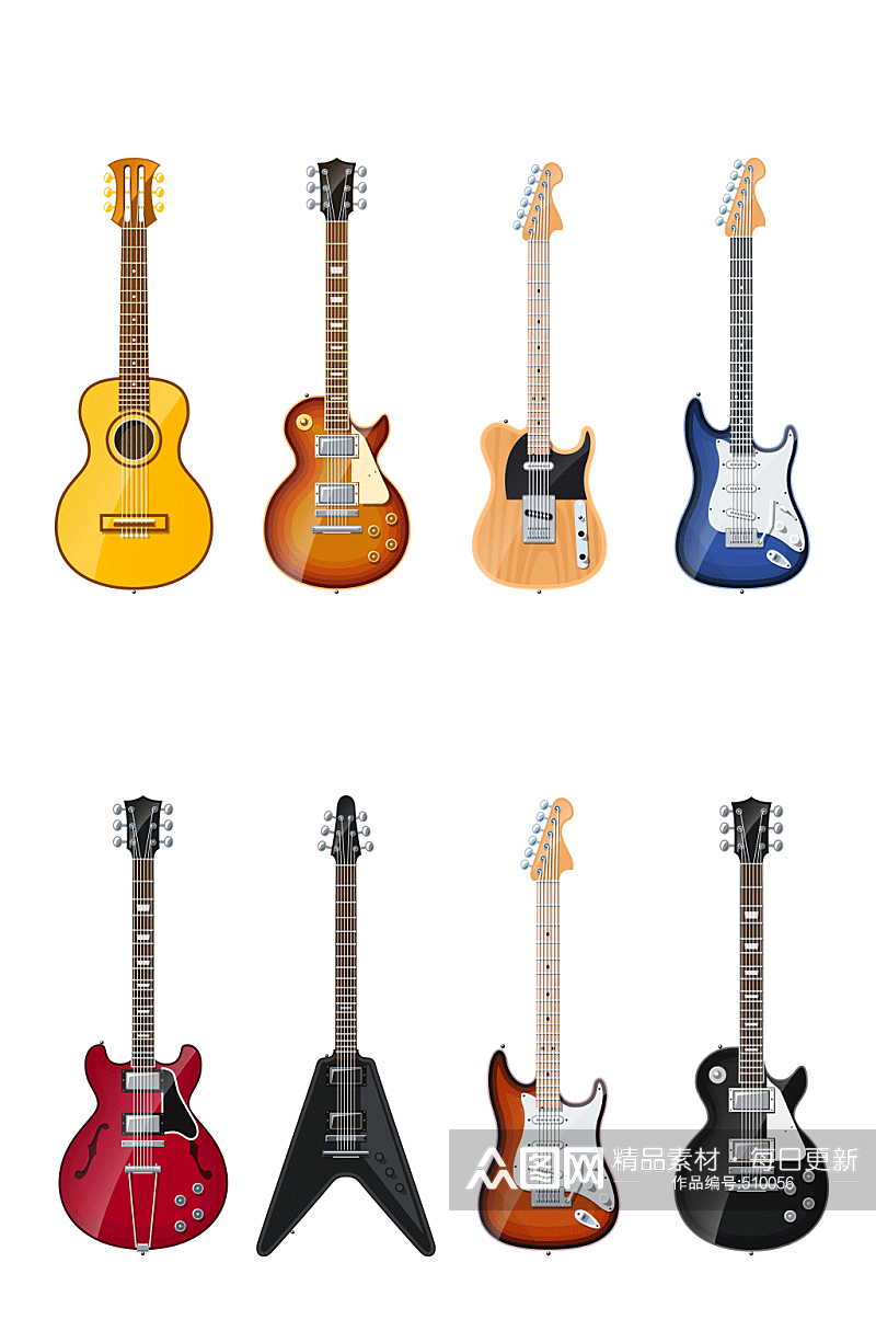 各种吉他造型矢量素材素材