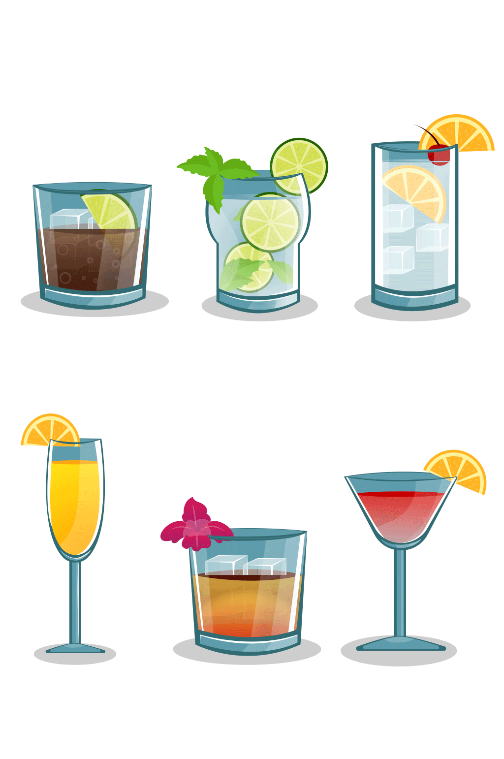 创意夏季鸡尾酒矢量素材素材