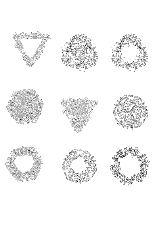花卉造型矢量素材设计