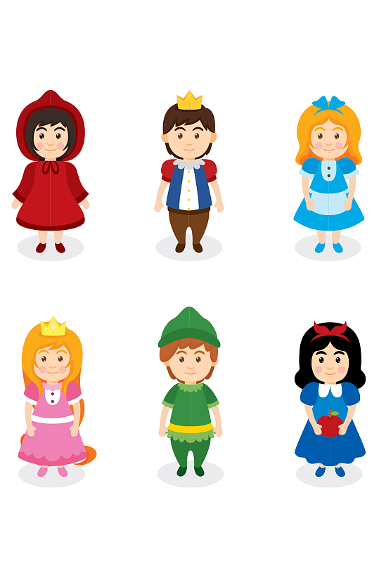童话故事角色矢量素材