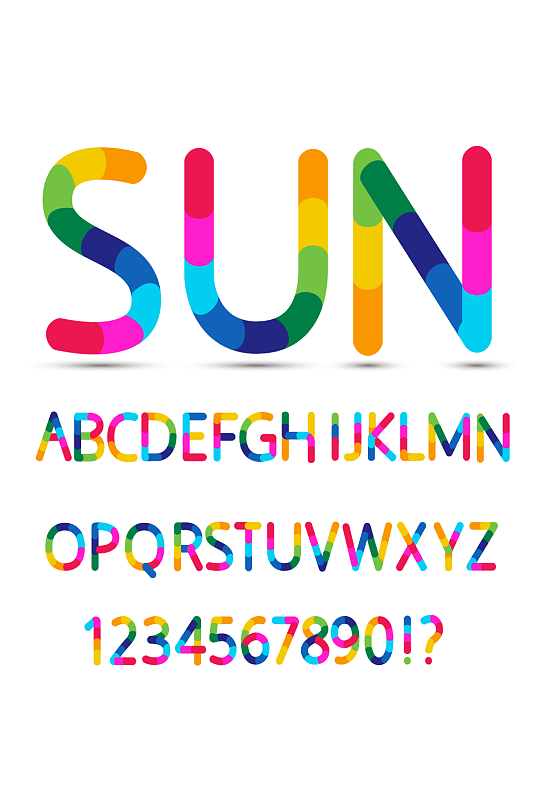 英文字母造型矢量素材]