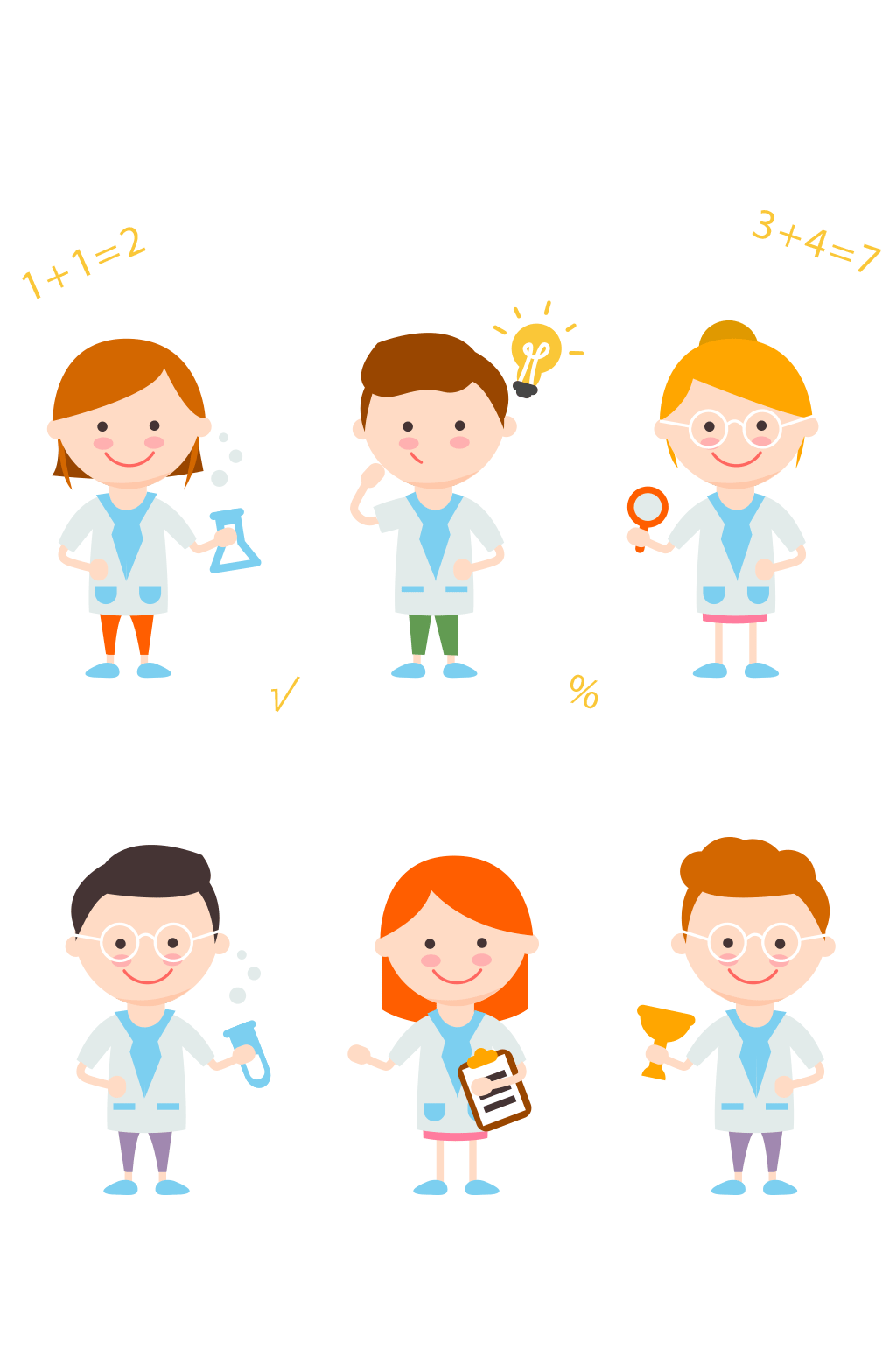 卡通科学儿童矢量素材素材