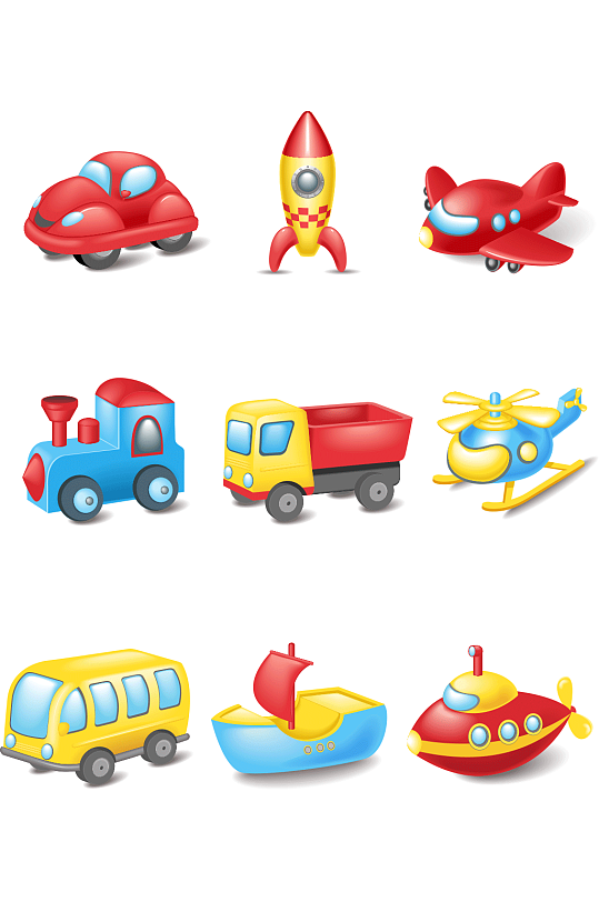 卡通玩具矢量素材