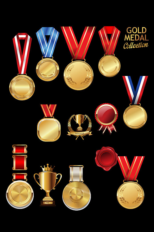 金属奖牌图片-金属奖牌设计素材-金属奖牌模板下载-众图网