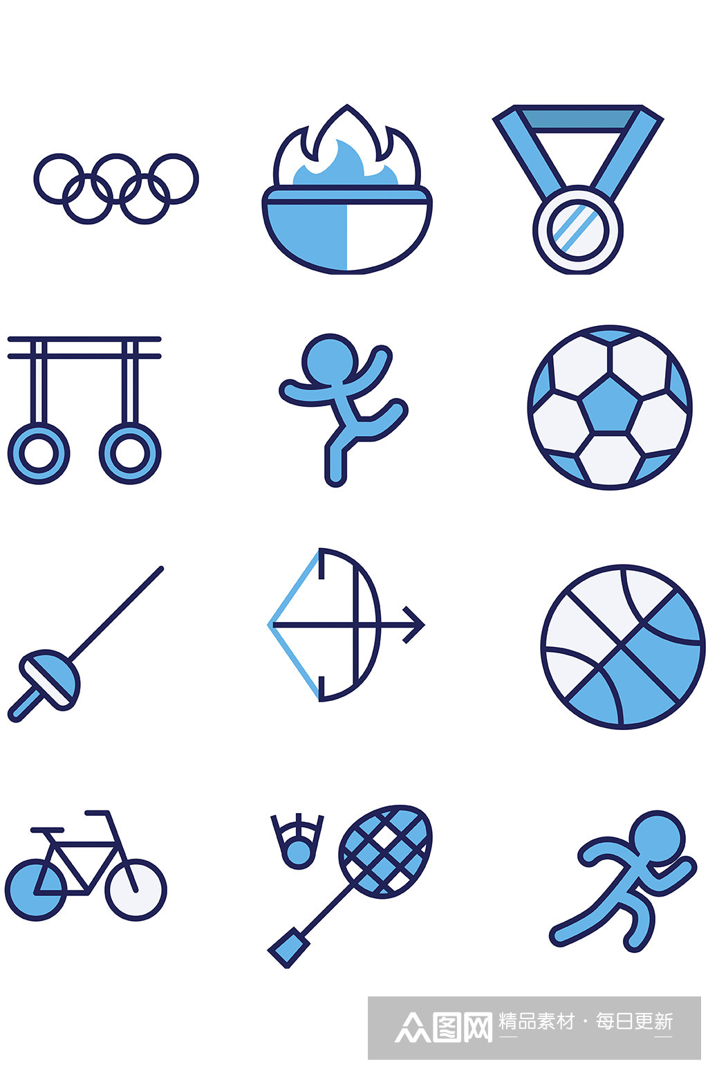 运动标志矢量素材素材