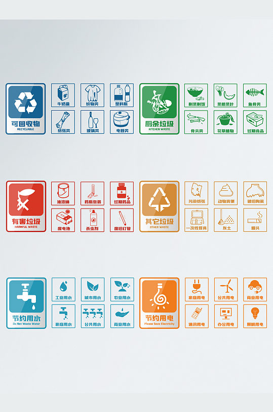 环保垃圾分类标识