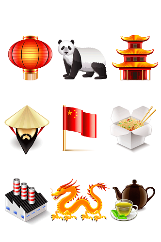 中国风象征元素素材