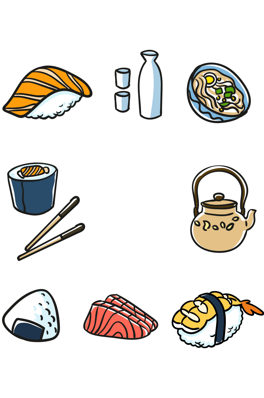 创意日本料理矢量素材素材