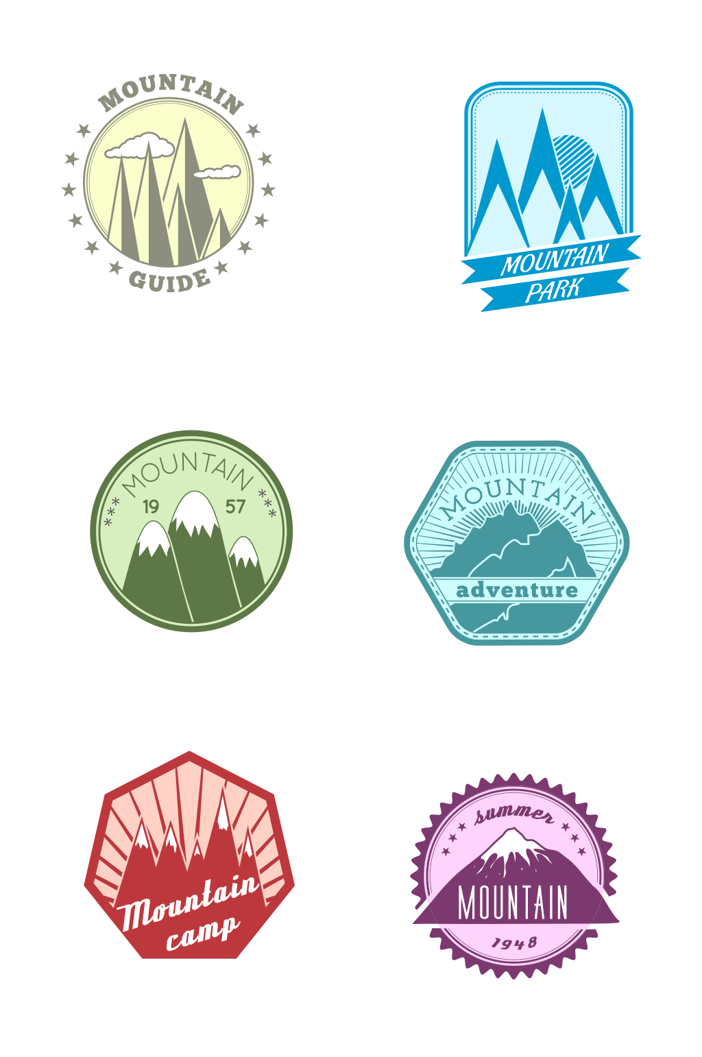 旅游雪山LOGO矢量素材素材